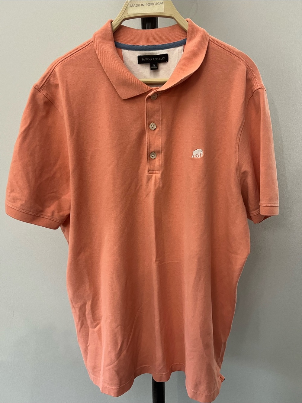 Banana Republic Men’s Coral-Orange Polo Shirt